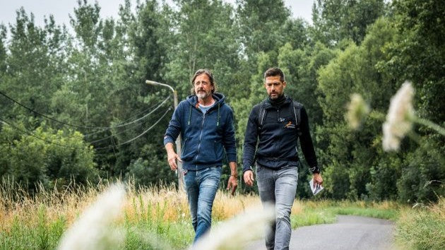 Rik en Brecht op wandel