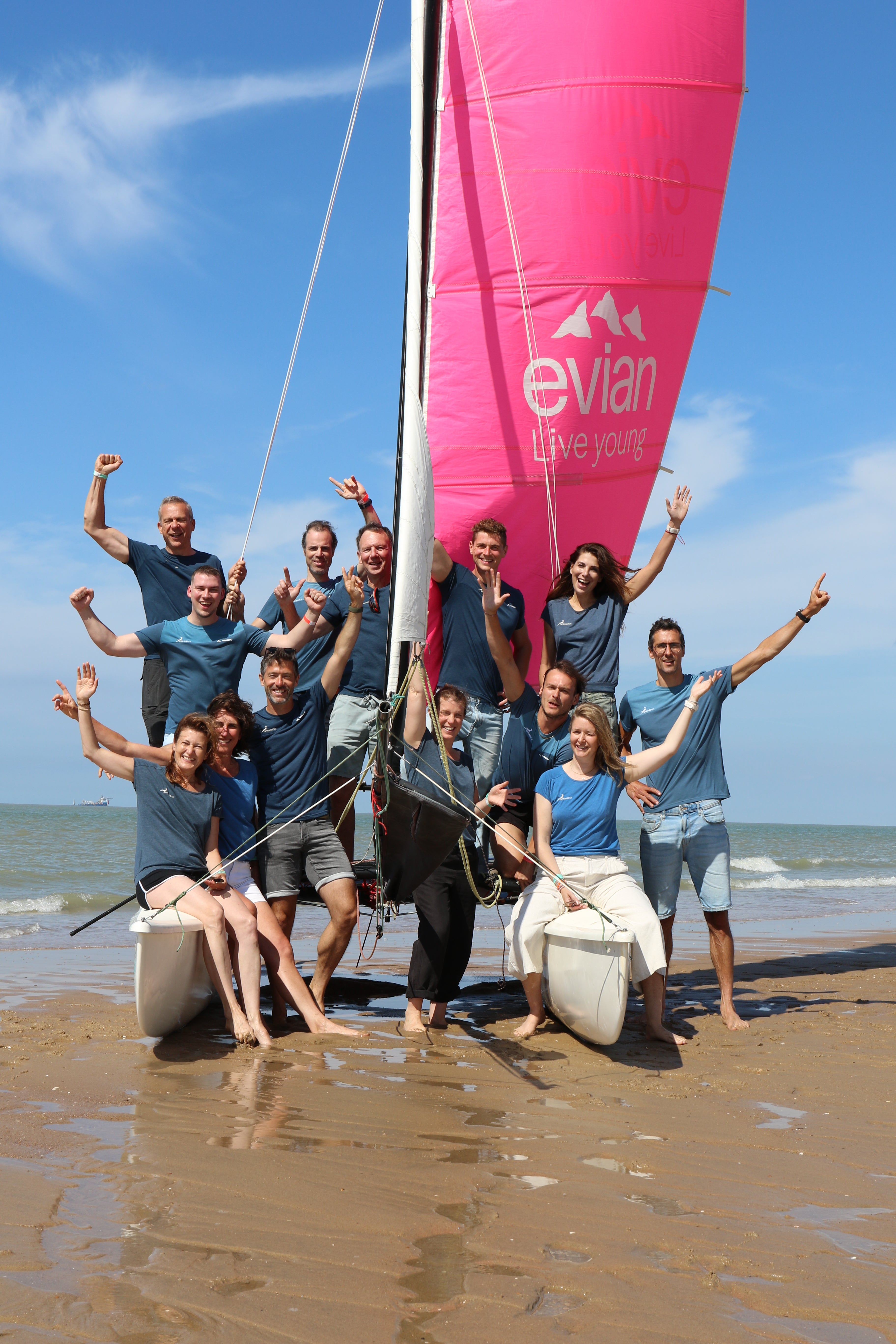 Het team van Springbok Coaching op een zeilboot