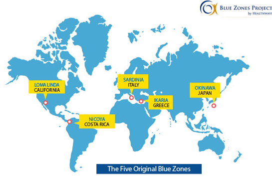 Blue zones, waar mensen kwaliteitsvoller leven