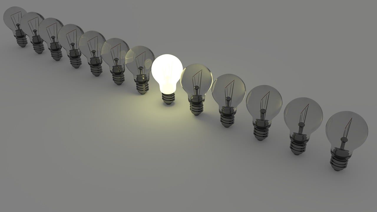 Leiderschap gesymboliseerd door lampen