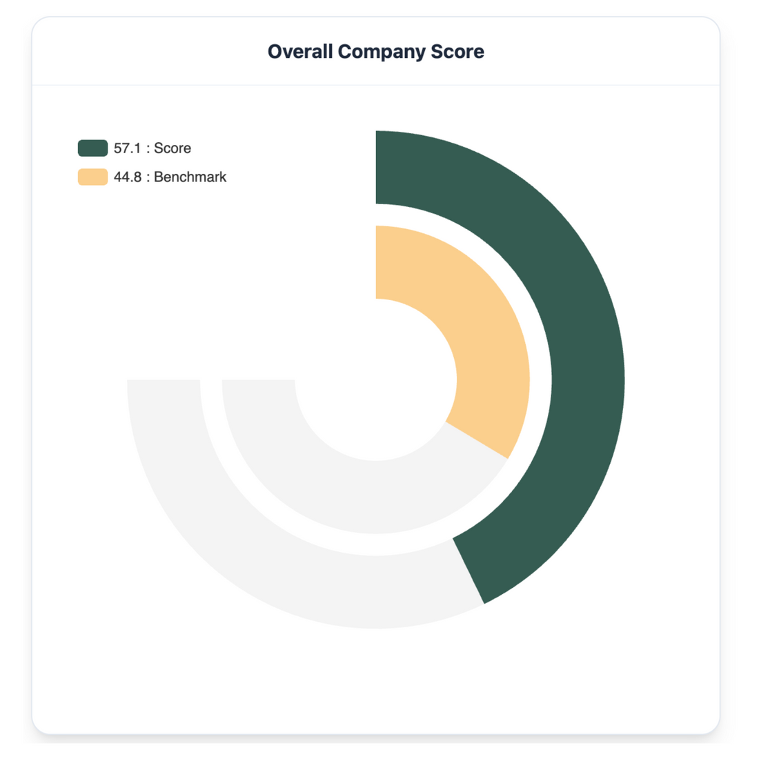 Grafiek met voorbeeld van een bedrijfsscore